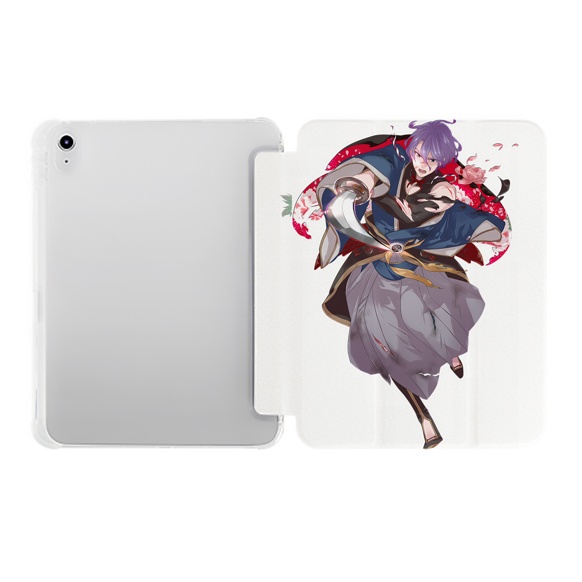 （画像用） 刀剣乱舞 Touken Ranbu IPad ケース ペン収納付き 三つ折りスタンド PUレザー×シリコン 対応機種9.5/10.5/10.9インチ